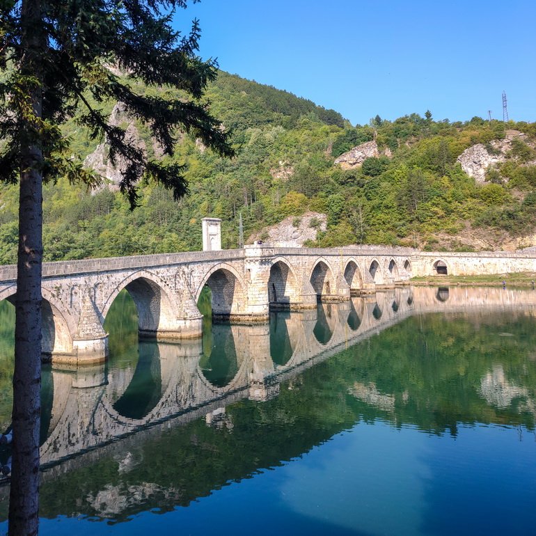 Pogled iz restorana Hotela Višegrad